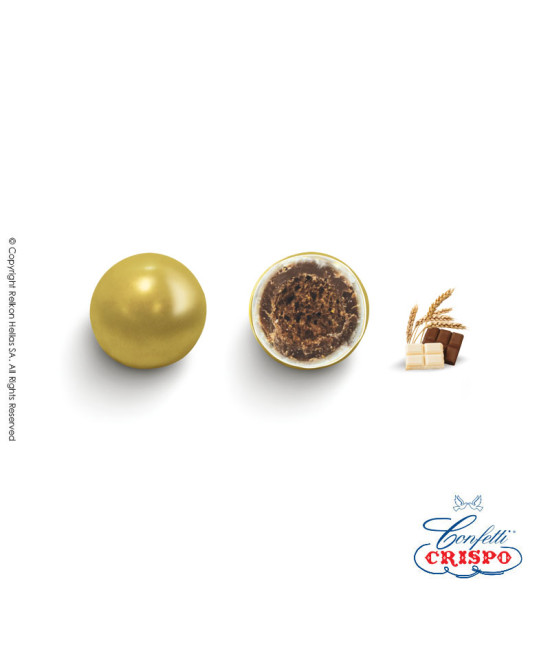 Κουφέτα Crispo Krixi (Δημητριακά & Διπλή Σοκολάτα) Περλέ Χρυσό 900g